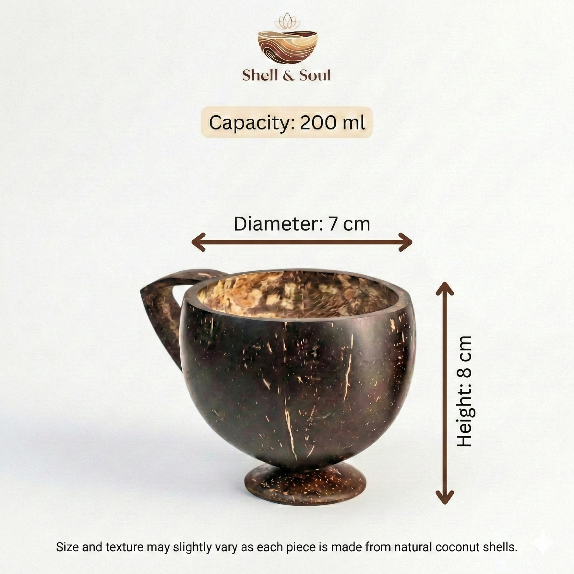 handcrafted coconut shell tea cups – eco friendly & plastic free (set of 2 & 4) handcrafted coconut shell tea cups – eco friendly & plastic free (set of 2 & 4)