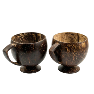 handcrafted coconut shell tea cups – eco friendly & plastic free (set of 2 & 4)
